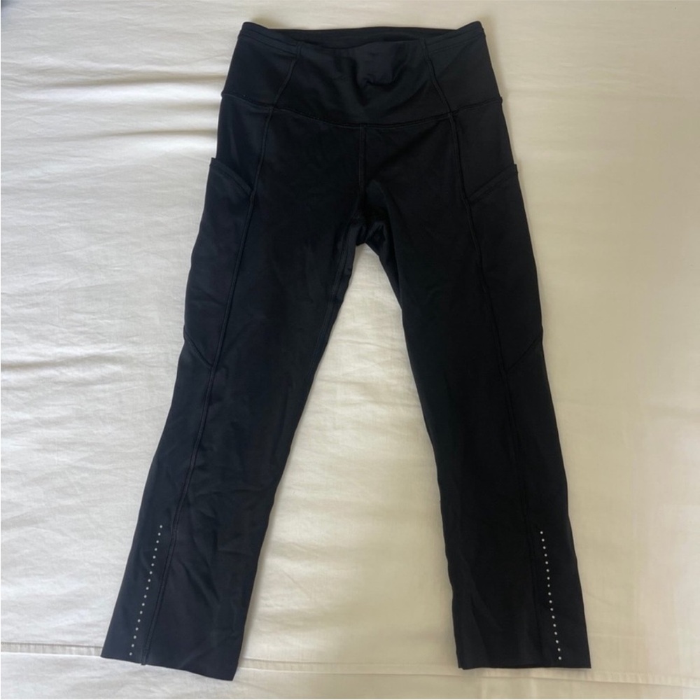 Lululemon crop leggings with pockets